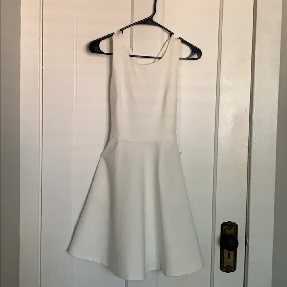 Francesscas off white fit n flare dress
